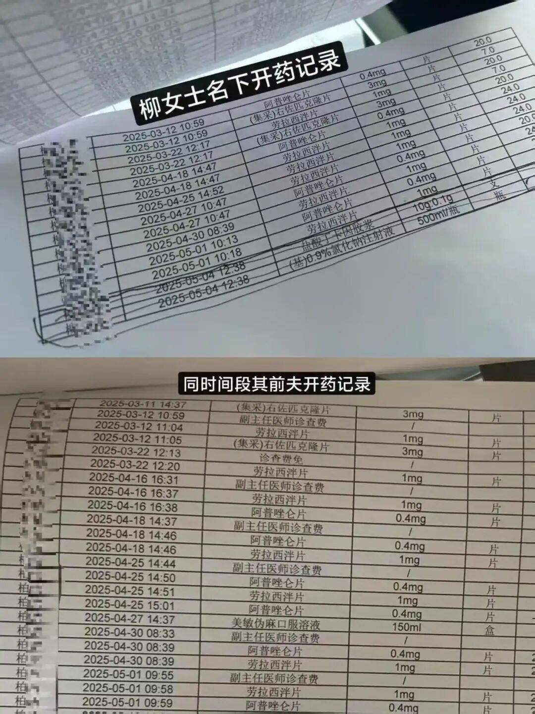 陕西一女出租司机前夫用其就诊卡开精神类药物；医院：已约谈医生