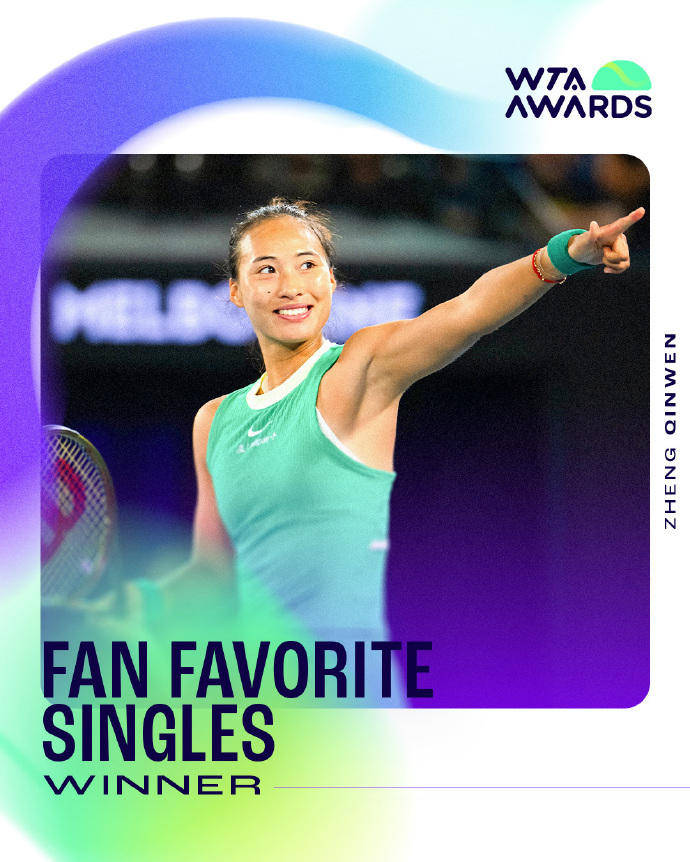 蝉联人气女王<strong></p>
<p>四川九洲股票</strong>！郑钦文再次当选WTA最受欢迎单打球员