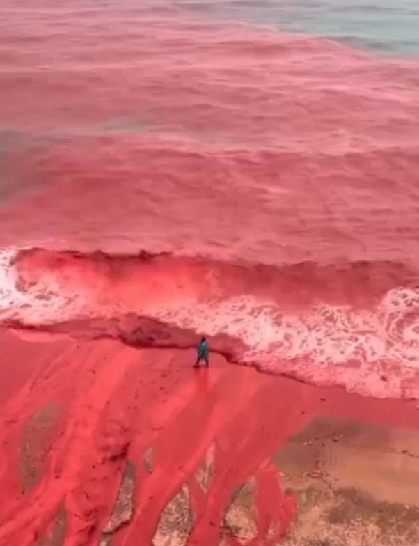罕见！伊朗霍尔木兹岛遭遇强降雨<strong></p>
<p>光大银行股票</strong>，部分海域变成“血色海洋”